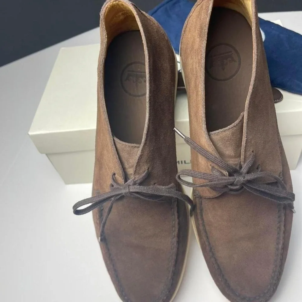 Peter Millar Men's 11.5 Brown leather suede chukka ankle boots Made in Brazil